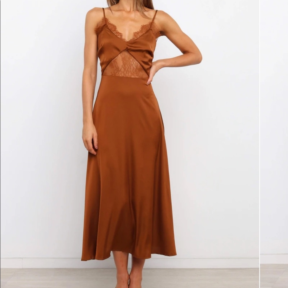 Petal & Pup Rust MIDI Dress